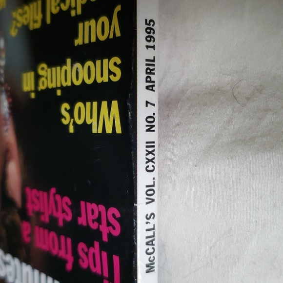 Vintage 1995 April MCCALL'S Magazine - PRINCESS DIANA - GREAT COVER - Picture 3 of 3